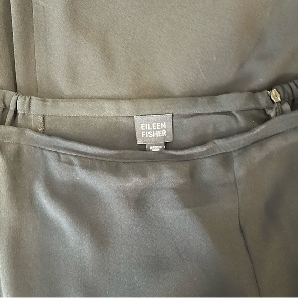 Eileen Fisher black maxi silk flared skirt size M - Picture 5 of 7